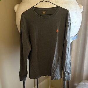 Polo by Ralph Lauren Men's Charcoal Long Sleeve Tee